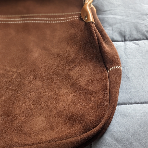 Brown Suede Sachel - Picture 3 of 7